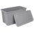 Extra Large 50 Gal Gray Plastic Storage Bin with Lid