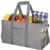 Extra Large Utility Tote Bag, 22 in Gray Reusable Shopping Bag with Handles, 600D Oxford Cloth, Foldable Storage Bag with Multiple Pockets, Open Top, Structured Frame, Firm Bottom Panel