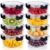 Extrapins 8 Pack Glass Food Containers with Black Lids, Square 11oz, 4.72In