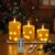 EXTSUD Pack of 3 LED Candles with Fairy Lights and Timer, Rechargeable LED Candles with Remote Control, Size 7.5 cm x 10 cm, 12.5 cm, 15 cm, Flameless LED Candles for Home Decoration, Christmas