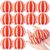 EYxsaxenk Carnival Bean Bags for Tossing – 12Pcs Circus Ball-shaped Red White Bean Bag Outside Toss Game Nylon Bean Bag Indoor Outdoor Tossing Toy for Kids Fall Thanksgiving Party Throwing Game Supply