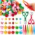 EZdhuawuse Summer Insects Sensory Bin Fillers – 321P Summer Bee Fine Motor Toys Counting Sorting for Easter Gift, Counting Toy with Felt Butterfly Pom Pom Cup Clip for Preschool Education Activities