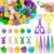 EZdhuawuse Summer Sensory Bin Fillers – 268P Summer Bunny Fine Motor Toys Rabbit Counting Sorting for Kids, Counting Toy with Shiny Bunny Pom Poms Cup Clip for Preschool Education Activities