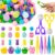 EZdhuawuse Summer Sensory Bin Fillers Toys for Kids – 268 Summer Egg Bunny Fine Motor Toys Birthday Gift, Counting Sorting Toys with Felt Egg Rabbit Pom Pom Cup Clips, Preschool Learning Activitie