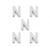 Faanerianni Silver-Tone Large Hole Acrylic Letter Beads (Letter Beads N,#A)