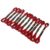 Fabater 24Pcs Cross Stitch Thread Red Embroidery Floss Glossy Braided Polyester Yarn Skeins Handmade Sewing for Cross Stitch Lovers Craft Projects