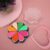 Fabater 8 Colors Petal Ink Pad, Pigment Stamp Pad for DIY Scrapbooking, Multicolor Raised Petal Stamp Ink with Removable Petals, for Paper Wood Clay Fabric (Printing + Sponge + Plastic 4)