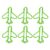 Fabater Cute Plane Paper Clips 100Pcs, Fancy Paperclips Bright Color Design, Plastic Covered Wire Small Paper Clips for Scrapbooking, Card Making, Office School Supplies (Green)