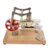 Fabater Golden Two Cylinder Stirling Engine Model, Scientific Physics Experimental Model with Glass Boiler, Low Noise Educational Toy for Science Projects, Antiskid Base, Easy to Operate