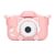 Fabater Kids Camera for Toddlers Silicone Mini Video Camera Toy with 2.0 Inch HD Display 2000W Auto , Shockproof Portable Digital with Lanyard for Boys Girls Children (Pink)