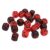 Fabater Six Sided Dice, 48PCS 1.5cm Black and Red Plastic Dice Set, Table