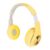 Fabater Wireless Bluetooth Headset Over Ear with Noise Reduction Foldable RGB Colorful Light for Phone Laptop Gaming (Yellow)