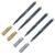 Faber-Castell 205073 – Metallics Marker with Fibre Tip, Pack of 4, Suitable for Many Surfaces, Metallic Effect in Gold and Silver