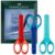 Faber-Castell Grip Scissors with Blade Covers, Rounded Tips, 3 Colour Pack