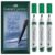 Faber-Castell W20 Refillable Whiteboard Markers Bullet Tip Pack of 3, Green