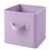 Fabric Cube Storage Box with Pull Handle, Collapsible Bin, Lavender