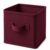 Fabric Storage Cube Bin with Handle, Foldable Organizer, Burgundy
