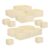 Fabric Underwear Organizer Drawer Divider Set Foldable 14pcs Beige