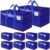 FabSpace 10Pack Moving Storage Bags, Moving Supplies Packing Boxes for Moving, Camping, College Dorm Room Essentials for Girls, Blue Tote Bags, 76L Heavy-Duty Storage Bins With Lids And Zippers