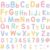 Faccito 231 Pcs Pastel Letters Cutouts for Bulletin Board Decorations 4 Inch Pastel Checkered Letters Classroom Bulletin Board Set Upper and Lowercase Alphabet Number Punctuation for Classroom Decor