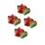 FACELESS Christmas Gloves Stress Relief Toy, Silicone Squishy Desk Fidget，2-Pack / 4-Pack (4, red/Green)