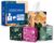 Facial Tissues 2 Ply Cube Boxes 4 Pack, Soft Tissue Paper 256 Total Sheets, Compact Tissue Boxes for Home, Office and Travel Use, White Disposable Tissues