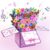 FaCraft Musical Mom Birthday Card – Love You Mom 3D Pop Up Mothers Day Card with Lights and Music, for Mom Wife Grandma – with Golden Envelope & Blank Insert