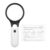 Fafeicy 3X 45x Magnifying Glass with 3 LED Lights for Reading Seniors Kids Jeweler, Handheld Magnifier Dual Lens, 3X 45x Magnifier with 3 LED Lights for Reading Seniors Kids Jeweler, (Black & White)