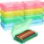 Fainne 12 Pcs Plastic Pencil Box Large Crayon Box Pencil Case with Snap Closure Lids Multi Purpose Clear Plastic Storage Organizer for School Office Supplies, 4 Colors(Bright Colors)