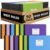 Fainne 50 Pack Wide Ruled Notebooks Bulk A5 Half Size, Colorful