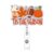 Fall Badge Reel,Tis the Season Nurse Badge Reels Retractable,Cute Thanksgiving Autumn Funny Badge Reels,Glitter Pumpkin Maple Leaf Badge Holder with Alligator Clip for Nurse Doctor Teacher Student