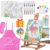 Falling in Art Kids Tabletop Easel Set, Portable Art Easel Painting Kits