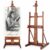 Falling in Art Large H-Frame Studio Easel for Painting, Walnut