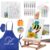 Falling in Art Painting Set for Kids with Table Easel