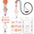 Fall Lanyard with Badge Holder, Pink Pumpkin Bow Beaded ID Card Set
