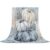 Fall Thanksgiving Flannel Blanket for Bed, Blue White Pumpkin Tropical Plants Rustic Soft Cozy Warm Couch Throw Blanket, Lightweight Fluffy Plush Bedding Blankets for Sofa Decor All Season 50″x60″