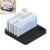 False Eyelash Organizer, 5 Slot Lash Storage Holder Tray with Front Glue Tool Holder, Makeup Vanity Eyelash Storage Case Accessories for False Lashes & Tweezers