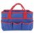 Fancyes Craft Storage Pouch Utility Tote Multi Compartment Organizer with Handle Oxford Cloth and Foldable Design for Teachers Crafters Suitable for Classroom, Blue Red