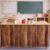 Fanfanwin 72″ X 30″ Table Skirt Teacher Desk Skirt Rectangular Table Cover Back to School Supplies Tables Cloths for Classroom Office Bookcase Cabinet Decor (Dark Brown,Wood Grain Style)