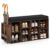FANTASK Shoe Bench Shoe Rack with 10 Compartments and Padded Seat, Bench Shoe Storage with Umbrella Holder and Adjustable Removable Shelves for Hallway Entrance Hallway Brown