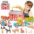 Farm Animals Toys for Kids 3+, DIY STEM Take Apart Tractor & Animal Figures, Montessori Farm Set with Barn Storage Case