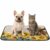 Farm Animal Washable Pee Pads for Dogs 24″x36″ Farmhouse Cow Sunflower Wooden Board Waterproof Non-Slip Dog Pads for Puppy, Senior & Incontinent Dogs Playpen, Travel Crate Liner Use