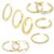 FASACCO 9PCS Stackable Rings for Women Non Tarnish Adjustable Rings