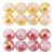 FASHEWELRY 10Pcs 16mm UV Beads Flower Acrylic Color Changing Beads Gold