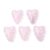 FASHEWELRY 10Pcs Bumpy Heart Lampwork Beads Enamel Kandi Bracelet Beads