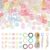 FASHEWELRY 162Pcs Glow Large Letter Beads Bracelet Keychain Making Kits Luminous Chunky Rondelle Spacer Beads with Spring O Rings Polyester Cord for Paracord Crafts Bag Charms