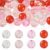FASHEWELRY 40Pcs 16mm Pink Red Large Round Acrylic Chunky Bubblegum Beads