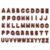 FASHEWELRY 52Pcs Large Acrylic Letter Beads Brown Chunky Alphabet Beads 3D Big Initial Bead with Large Hole for Paracord Bracelets Necklace Bag Charms Kit Jewelry Making