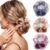 Fashey Flower Scrunchies Rhinestone Hair Ties Hair Accessories for Women