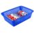 FashionCha Storage Basket Polypropylene Storage Bin Compact Organizer Portable Structure Multipurpose Use Suitable for Home Office Garage , Blue